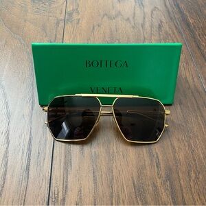 Bottega Veneta Square Sunglasses BV1012S 003 Gold 60mm
